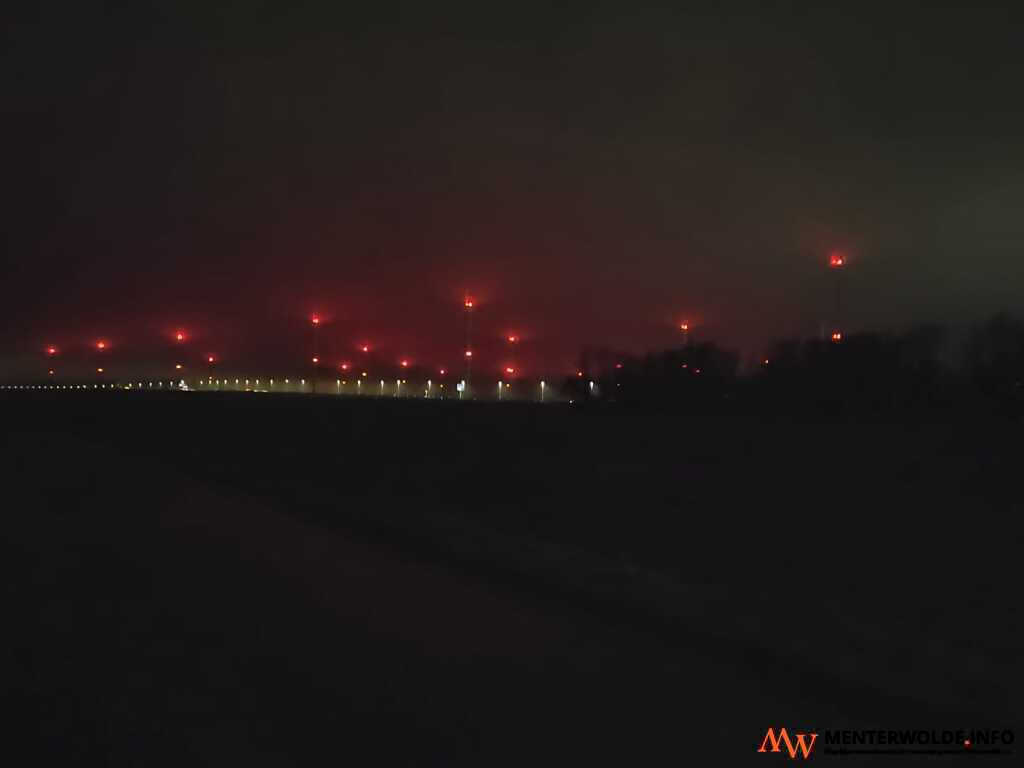 Rode lichten gaan uit op Windpark N33 bij Meeden en Veendam