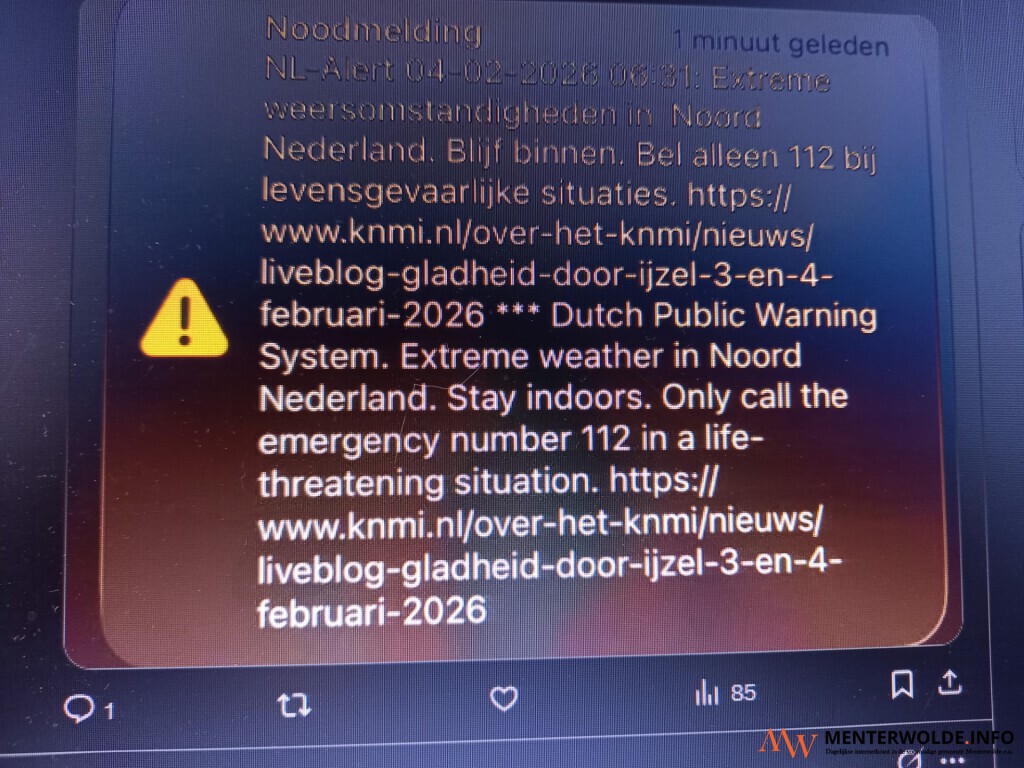 KNMI komt met waarschuwing: Ga niet de weg op