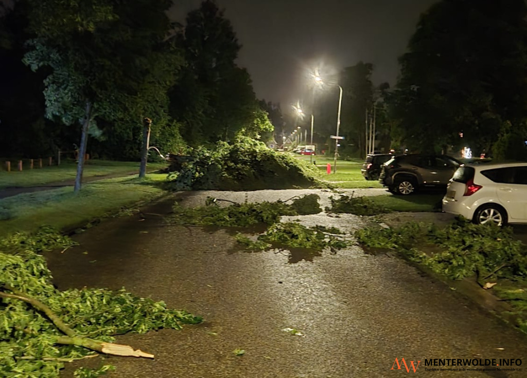 Stormschade in Oost-Groningen, vooral in Veendam en Muntendam