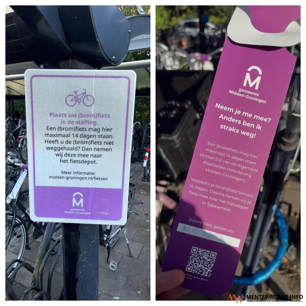 Handhaving labelt fietsen op alle treinstations in Midden-Groningen