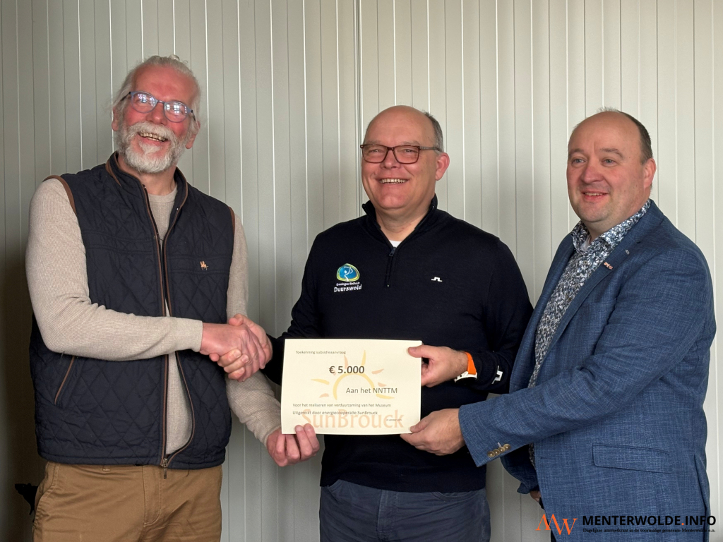 SunBrouck schenkt museum 5.000 euro voor verdere verduurzaming