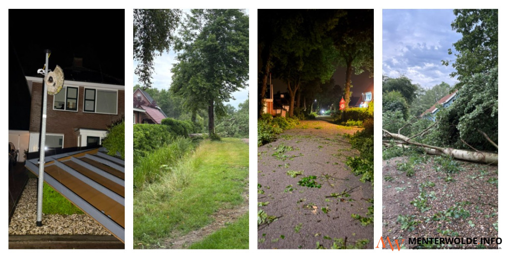 Tuinhuis waait over haag en belandt in voortuin aan Galgeweg